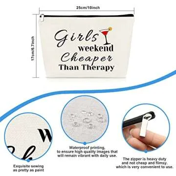 Girls Weekend Gift 3 Pcs Travel Makeup Bag Friendship Trip Gift for Her Best Friends Bestie Sister C...