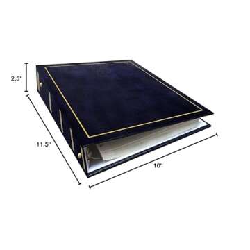 Pioneer Photo Albums Magnetic Self-Stick 3-Ring Photo Album 100 Pages (50 Sheets), Navy Blue