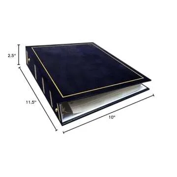 Pioneer Photo Albums Magnetic Self-Stick 3-Ring Photo Album 100 Pages (50 Sheets), Navy Blue