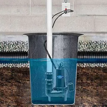 Superior Pump 93020 1/2 HP Cast Iron Sewage Pump System