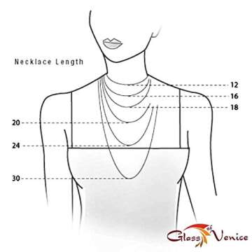 Glass Of Venice Passione Italian Red Murano Glass Heart Pendant Necklace for Women - Handmade Blown Glass Necklace Made in Italy