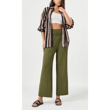 ODODOS Women's Palazzo Lounge Pants Light Weight Comfy