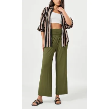 ODODOS Women's Palazzo Lounge Pants Light Weight Comfy