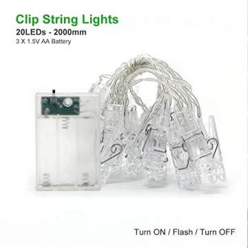 Dopheuor LED Fairy Clip String Lights for Creative Displays