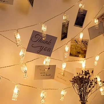 Dopheuor LED Fairy Clip String Lights for Creative Displays