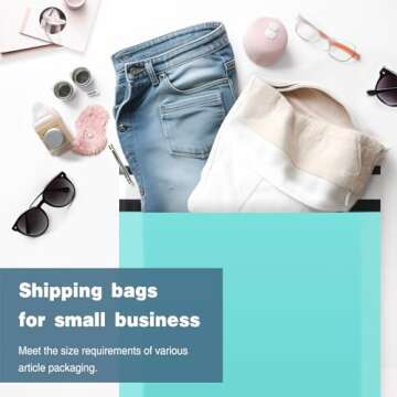 Famagic Shipping Bags 10x13 200 Pack - Teal Poly Mailers, Waterproof Mailing Envelopes Packaging Bags for Small Business,Self Seal Mailers Bags for Clothing Supplies, Bulk Mailing Bags