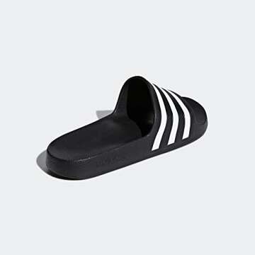 adidas Unisex Adilette Aqua Slide Sandal, Black/White/Black, 9 US Men