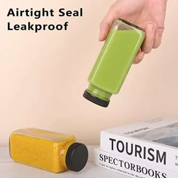 GUANENA 12 Pack Vintage Glass Drink Bottles for Juices