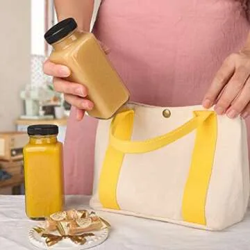 GUANENA 12 Pack Vintage Glass Drink Bottles for Juices