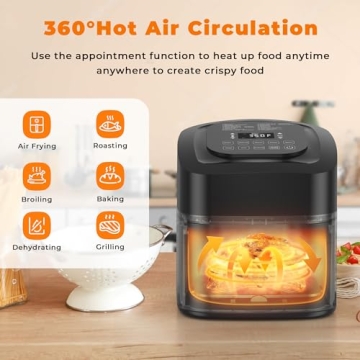 Nuwave Brio 10-in-1 Air Fryer 7.25Qt with App and Recipes