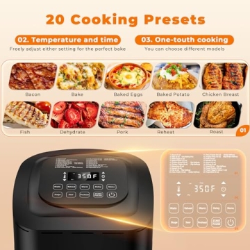 Nuwave Brio 10-in-1 Air Fryer 7.25Qt with App and Recipes