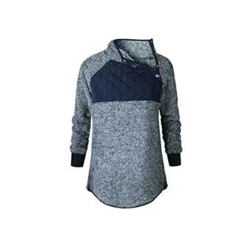 Stylish Famulily Women's Fleece Pullover Sweater in Navy