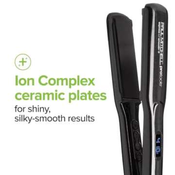 Paul Mitchell Pro Tools Express Ion Smooth+ Ceramic Flat Iron, Adjustable Heat Settings for Smoothin...