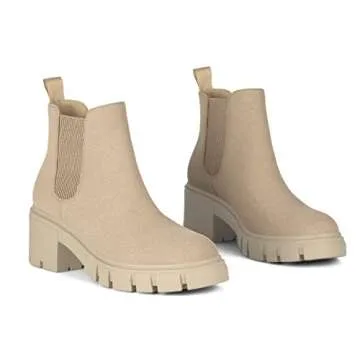 Athlefit Women's Stylish Chelsea Boots With Chunky Heel