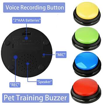 Holwim Communication Buttons for Dogs - Train & Play Fun