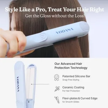 VODANA Professional Softbar Flat Iron - Stylish & Functional