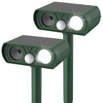 Ultrasonic Animal Repeller Outdoor - Eco-Friendly Solution for Garden Protection