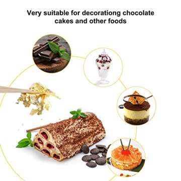 Serlium Edible Gold Leaf, Gold Leaf Cake Decoration Gold Flakes Food Gold Foil Decoration Baking Gol...