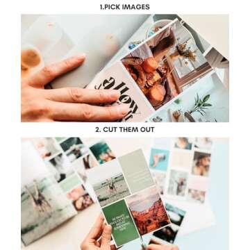Vision Board Book - 800+ New and Improved Vision Board Pictures and Quotes for Vision Board Kit, Visualize, Inspire and Create Life Goals, Magazine for Vision Board Clip Art and Collage Book