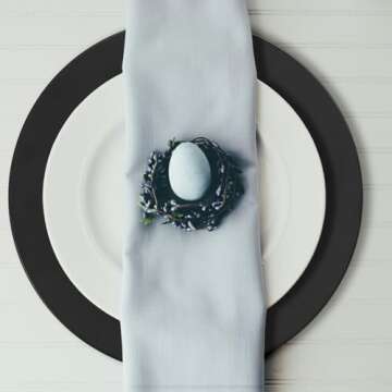 Opexscal Black Charger Plates for Weddings & Events