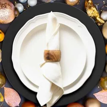 Opexscal Black Charger Plates for Weddings & Events