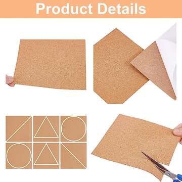 Versatile Self-Adhesive Cork Sheets for Crafting