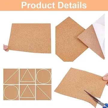 Versatile Self-Adhesive Cork Sheets for Crafting