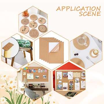 Versatile Self-Adhesive Cork Sheets for Crafting