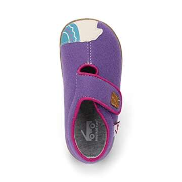 See Kai Run Cruz II Toddler Wool Slippers - Purple Llama