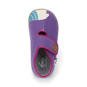 See Kai Run Cruz II Toddler Wool Slippers - Purple Llama