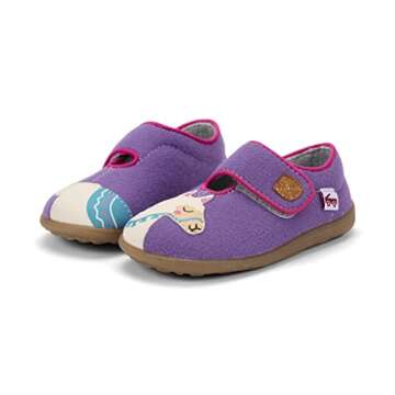 See Kai Run Cruz II Toddler Wool Slippers - Purple Llama