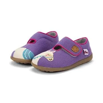 See Kai Run Cruz II Toddler Wool Slippers - Purple Llama