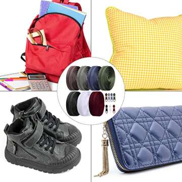 Syhood Nylon Assorted Zipper Tapes & Sliders for Crafts