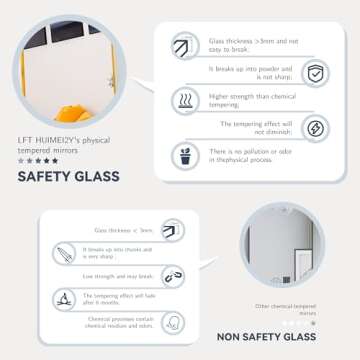 LFT HUIMEI2Y Full Length Mirror 65"x22", Full Body Tempered Mirror Rectangle with Stand, Large Wall Mounted Mirror for Bedroom or Living Room, Silver