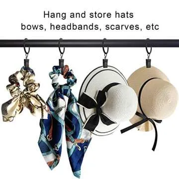 AMZSEVEN Curtain Rings Clips 100 Pack for Stylish Drapes