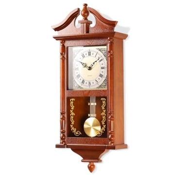 Elegant 25IN Grandfather Vintage Pendulum Wall Clock