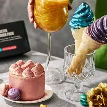 Edible Glitter Set - 10 Colors of Food-Grade Sparkle for Desserts