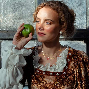 Rambling Rose 14K Gold Plated Fruit Charm Necklace