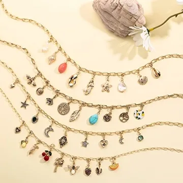 Rambling Rose 14K Gold Plated Fruit Charm Necklace