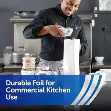 Reynolds Foodservice Pre-Cut Aluminum Foil Sheets, Great for Concessions, Catering, Cafeterias, and Restaurants, Easily Moldable Around Food, 12 x 10.75 Inches, 500 Ct.