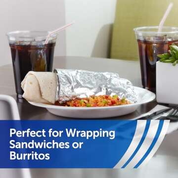 Reynolds Foodservice Pre-Cut Aluminum Foil Sheets, Great for Concessions, Catering, Cafeterias, and Restaurants, Easily Moldable Around Food, 12 x 10.75 Inches, 500 Ct.