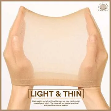 Teenitor Wig Cap 20pcs Stretchy Nylon for Comfortable Wear