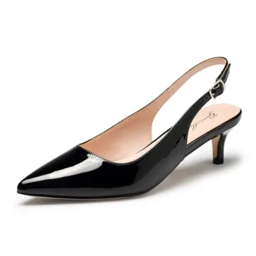 GENSHUO Elegant Women's Low Kitten Heels for Any Occasion