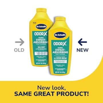 ﻿﻿Dr. Scholl's ULTRA-SWEAT ABSORBING FOOT POWDER, 7 oz // Maximum Sweat Absorption - Clinically Tested 12-Hour Relief - Keeps Feet Fresh & Dry ﻿