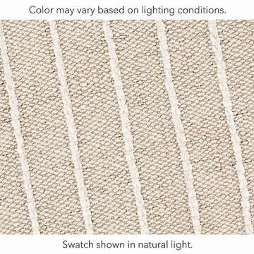 Nate Home by Nate Berkus Textured Cotton Decorative Throw Pillow | Modern Decorative Cushion for Couch, Chairs, or Bedroom from mDesign - Square Size 20" x 20", Natural (Taupe)