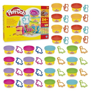 Play-Doh Party Favor Pack, Bulk 24 Pack of Modeling Compound with Cutters, Non-Candy Treat Bag Fille...