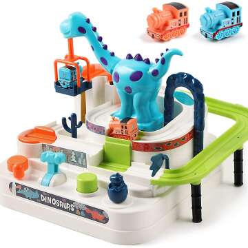 Kids Train Race Track Play Set for Ages 3-7