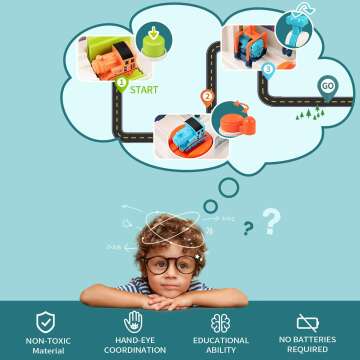 Kids Train Race Track Play Set for Ages 3-7