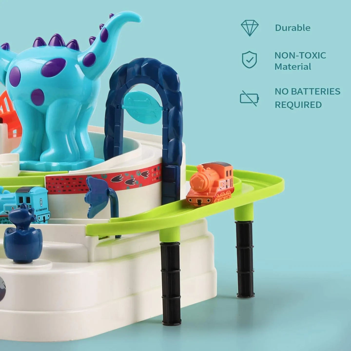 Kids Train Race Track Play Set for Ages 3-7