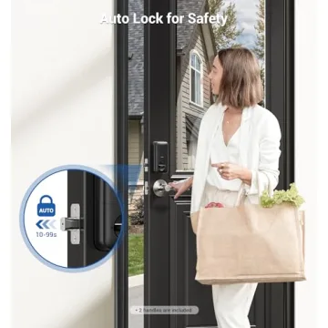 Keyless Fingerprint Door Lock with Handles